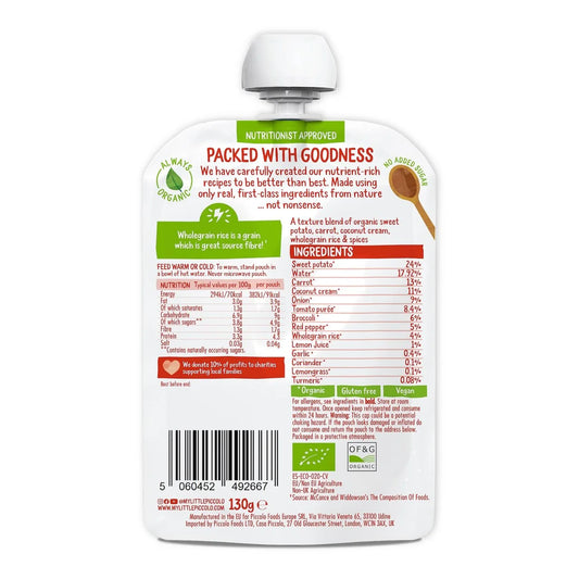 Piccolo Vegetable Thai Curry Organic Pouch 7mths+ 130g