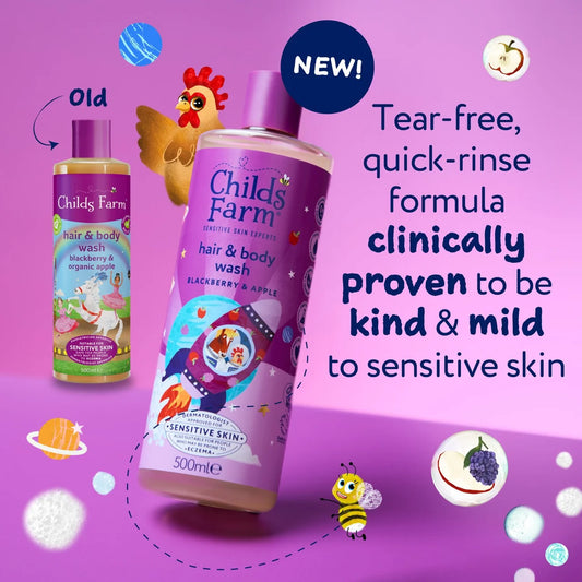 Childs Farm Hair & Body Wash, Blackberry & Apple 500ml
