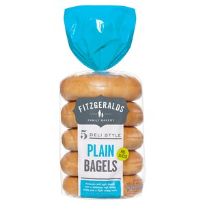 Fitzgeralds Plain Sliced Bagels