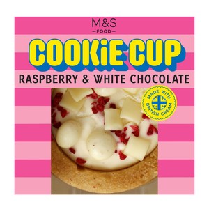 M&S Raspberry & White Chocolate Cookie Cup Serves 1