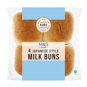M&S 4 Japanese Style Milk Buns