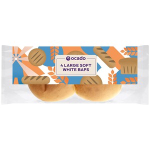 Ocado Large Soft White Baps