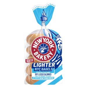 New York Bakery Co. Health and Wellness Bagels, Light