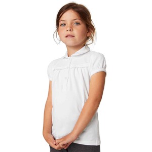 M&S Girls Regular School Polo, 9-10 Years, White
