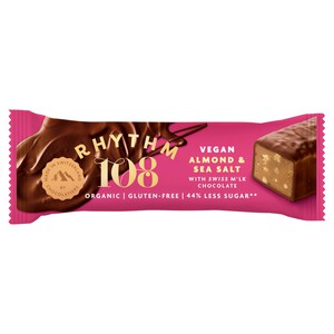 Rhythm 108 Swiss Vegan Almond & Sea Salt Bar with M'lk Chocolate