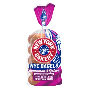 New York Bakery Co. Cinnamon & Raisin Bagels