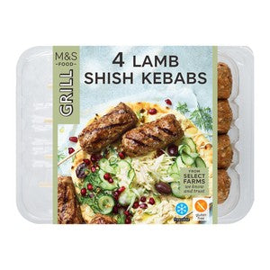 M&S 4 Lamb Shish Kebabs