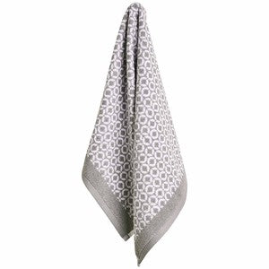 M&S Pure Cotton Repeat Links Hand Towel, Grey