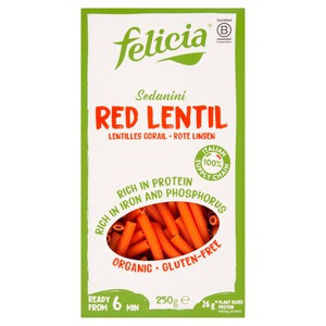 Felicia Gluten Free Organic Red Lentil Sedanini Pasta