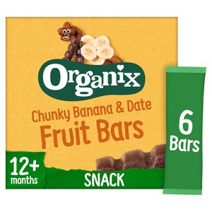 Organix Banana & Date Fruit Bars Toddler Snacks Multipack 12 months+