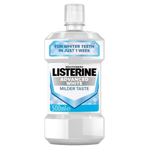 Listerine Advanced White Milder Taste Zero Alcohol Spearmint Mouthwash