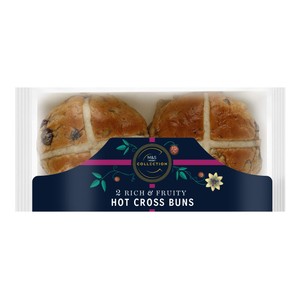 M&S Collection 2 Fruited Hot Cross Buns