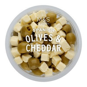 M&S Manzanilla Olives & Cheddar Cheese
