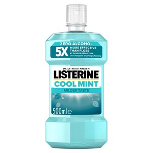 Listerine Essentials Cool Mint Milder Taste Zero Alcohol Mouthwash