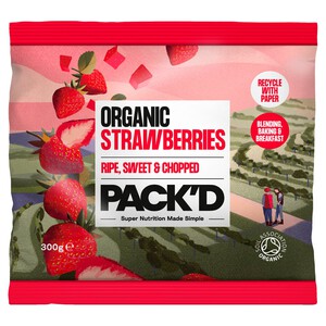 PACK'D Organic & Ripe Diced Strawberries