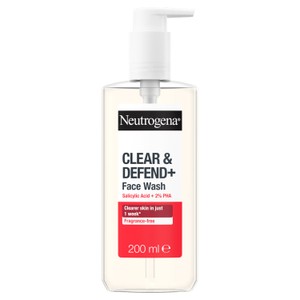 Neutrogena Clear and Defend+ Face Wash with Salicylic Acid + 2% PHA