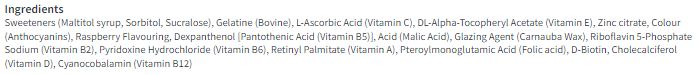 Bassetts Multivitamins, Raspberry 7-11yrs 30 per pack