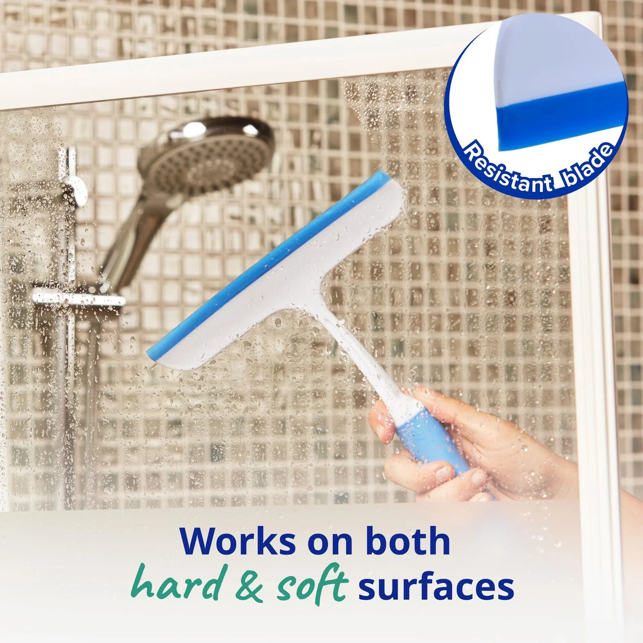 Spontex Window & Shower Squeegee Streak Free Bathroom Glass Cleaner