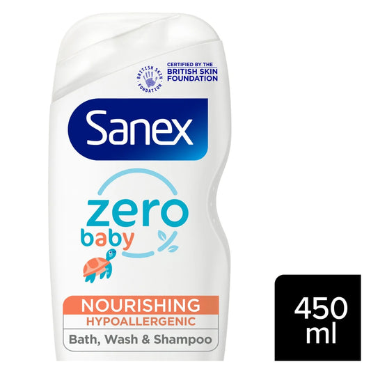 Sanex Zero% Nourishing Baby Bath & Wash 450ml