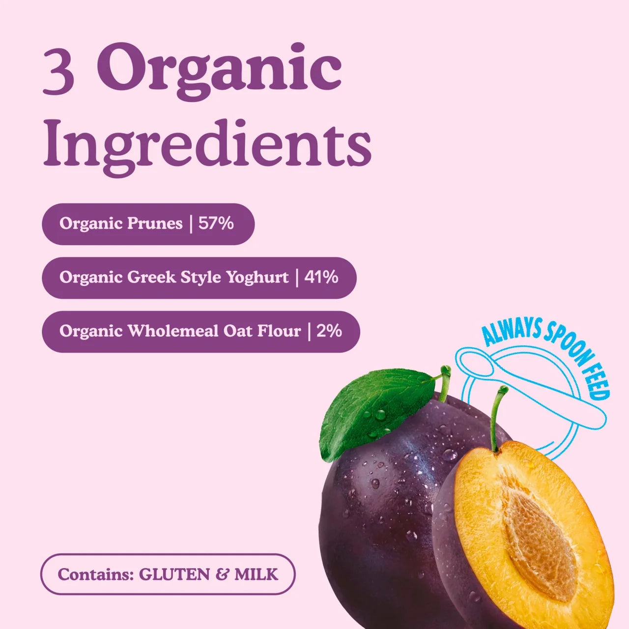 Little Freddie Prune Yoghurt with Oats Baby Food Pouch 6+ Months 100g
