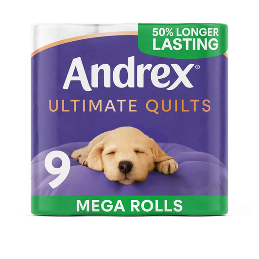 Andrex Ultimate Quilts Toilet Roll Mega Rolls 9 per pack