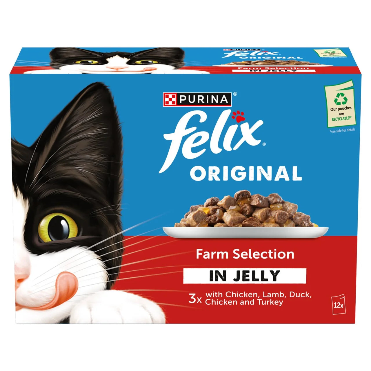 Felix Original Farm Selection in Jelly Wet Cat Food 12 x 85g