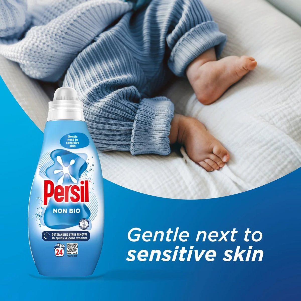 Persil Laundry Washing Liquid Detergent Non Bio 24 Washes 648ml