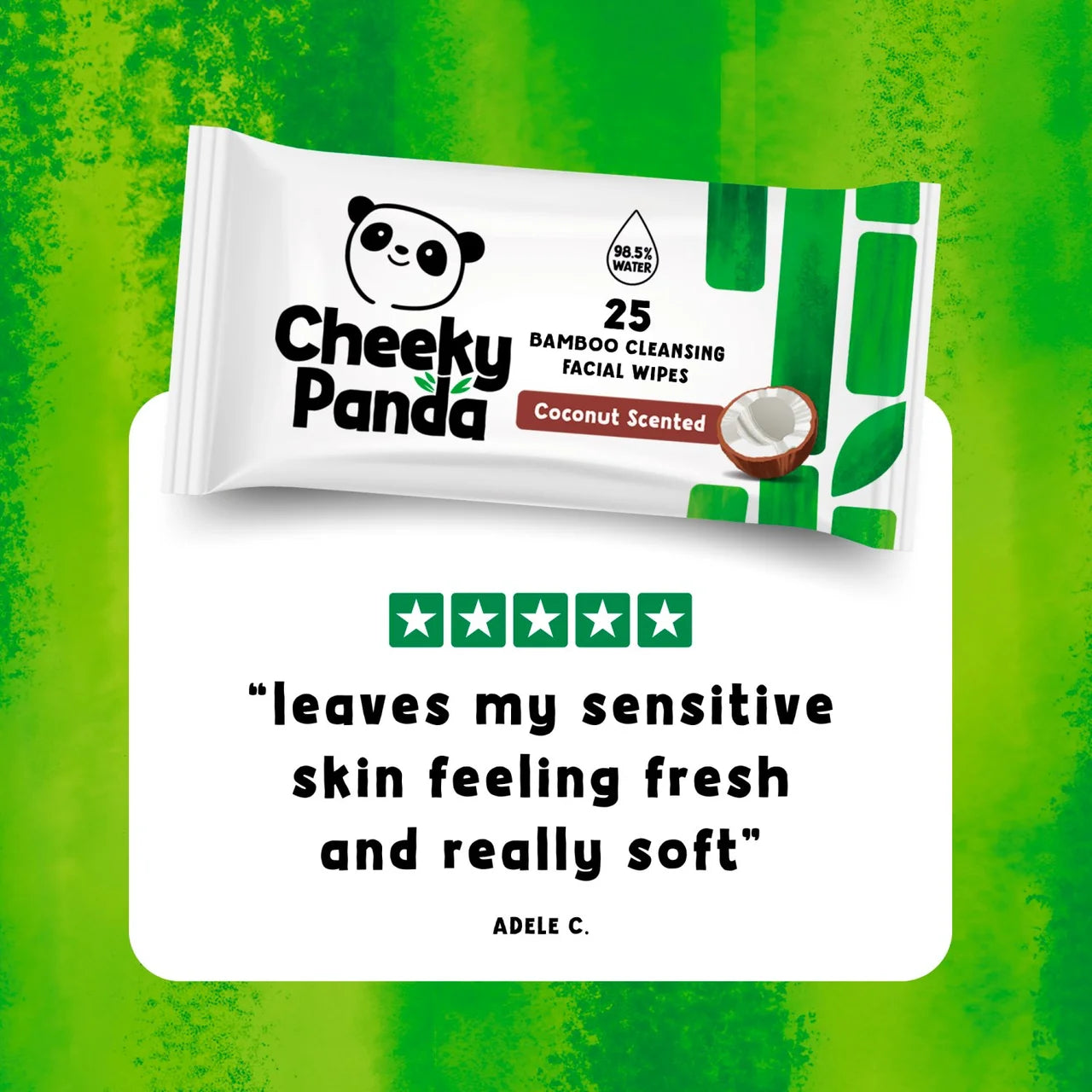 Cheeky Panda Bamboo Coconut Facial Cleansing Wipes 25 per pack