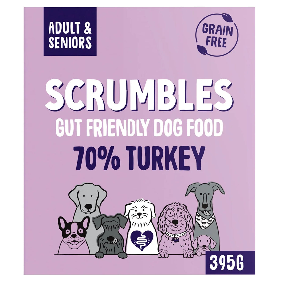 Scrumbles Wet Dog Food Pate, Grain Free Turkey 395g