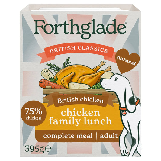 Forthglade British Classics Natural Wet Dog Food Chicken Family Lunch 395g