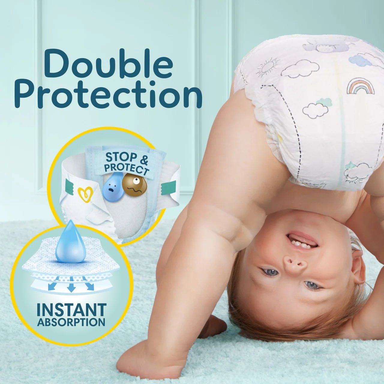 Pampers New Baby Nappies, Size 3 (6-10kg) Jumbo+ 70 per Pack