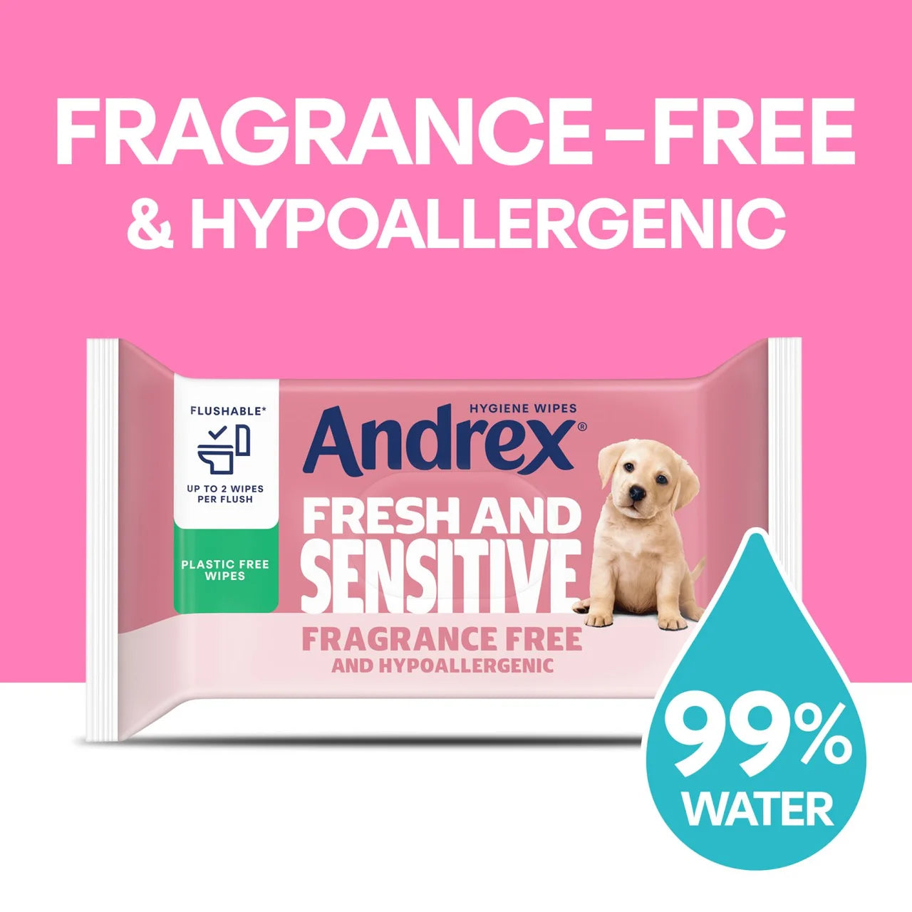 Andrex Hygiene Wipes Fresh and Sensitive 4 x 30 per pack