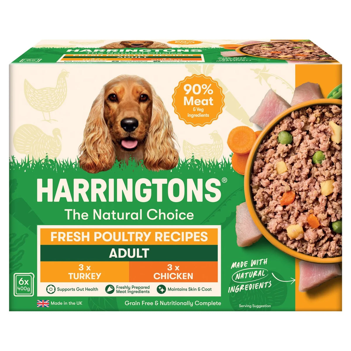 Harringtons Mixed Poultry Wet Dog Food 6 x 400g