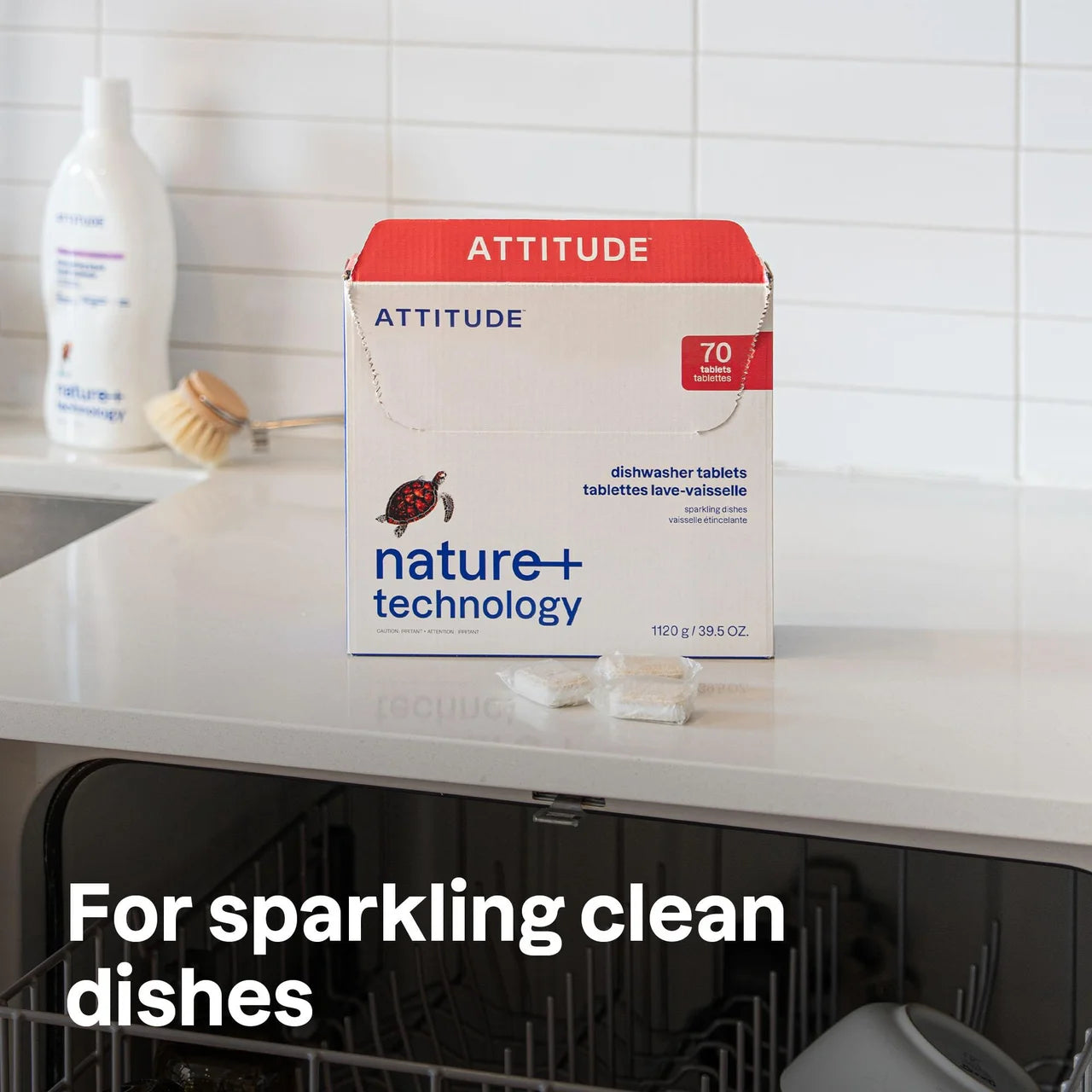 ATTITUDE Dishwasher Solube Eco-Pouches 70 per pack