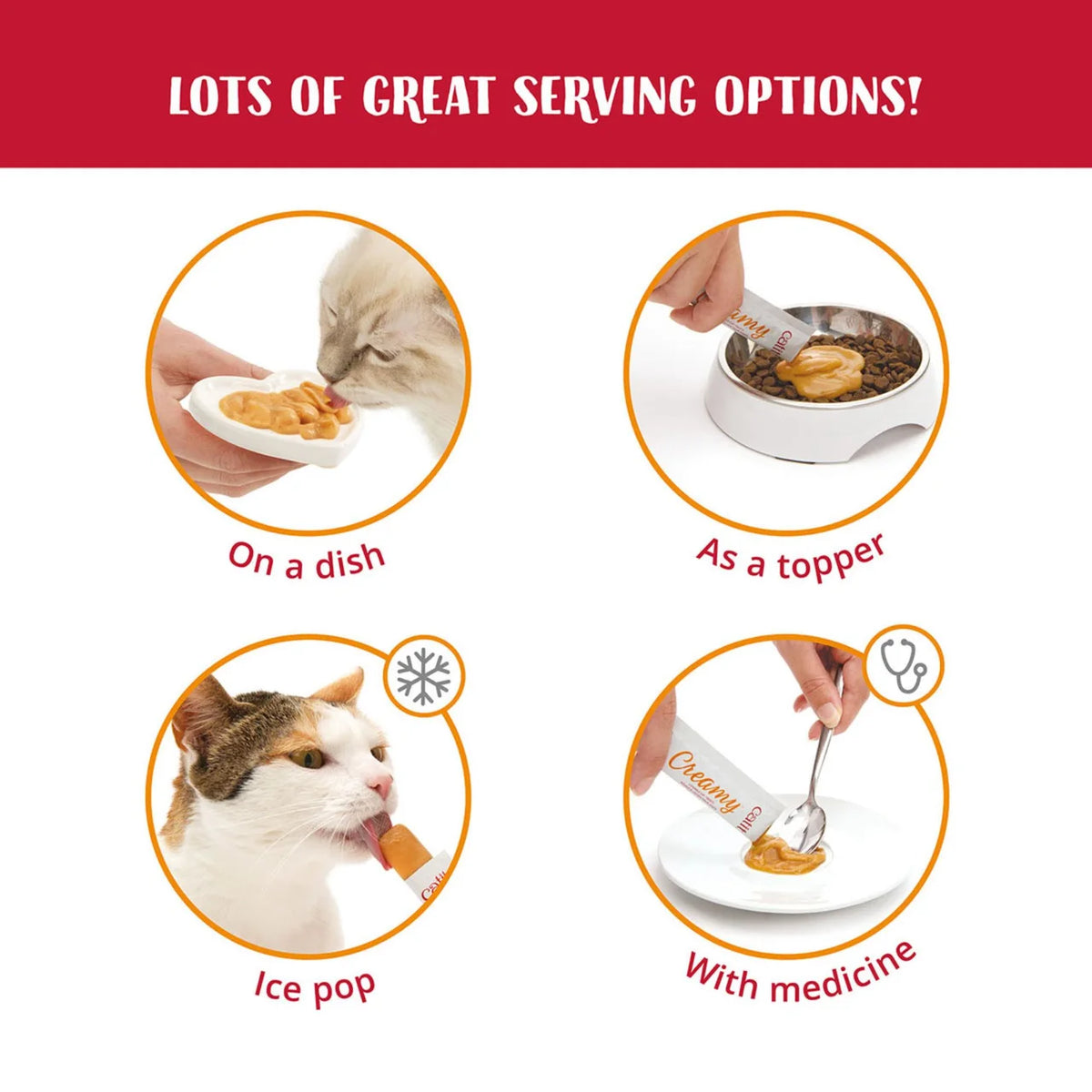 Catit Creamy Lickable Cat Treats Salmon & Prawn 4 x 10g