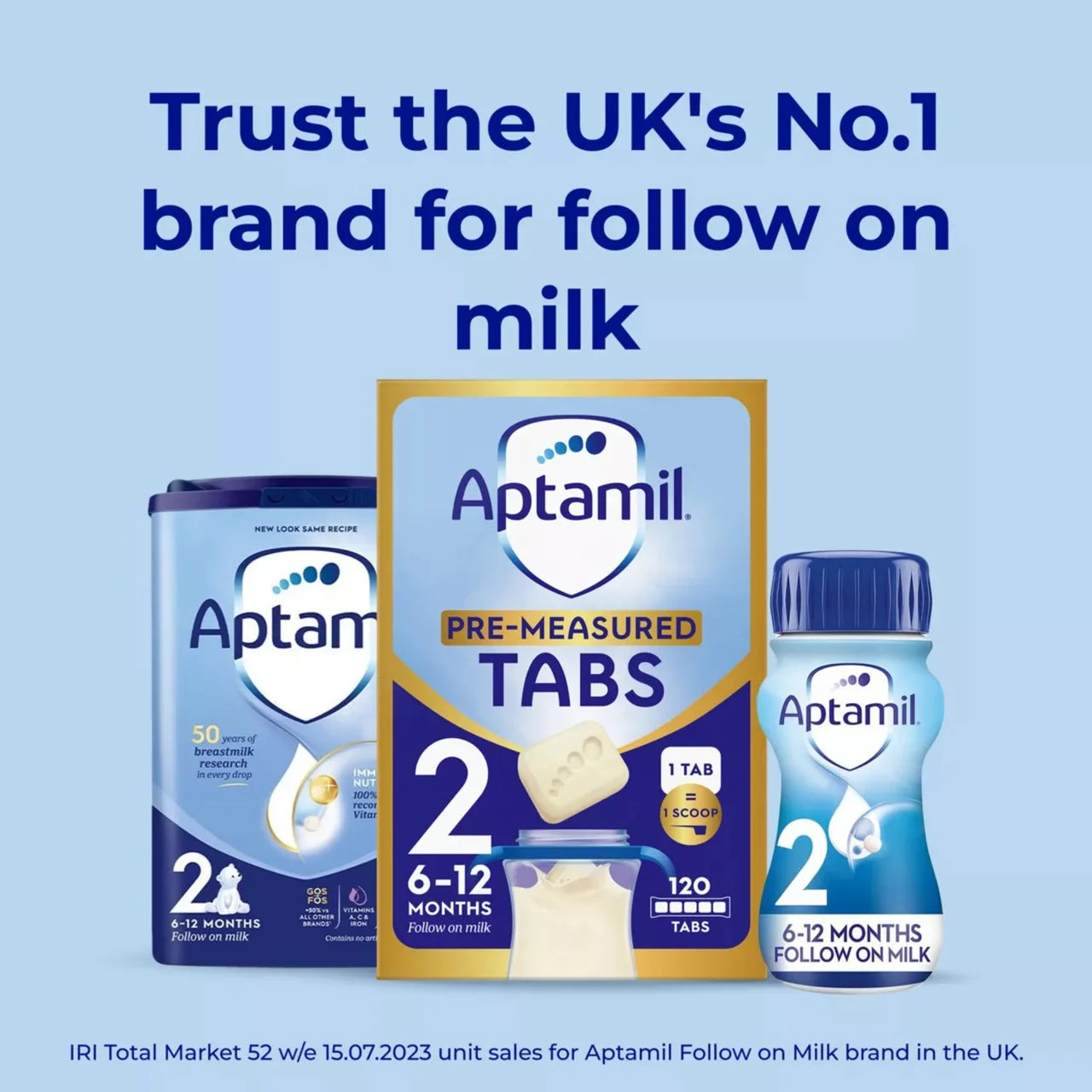 Aptamil 2 Follow On Baby Milk Formula Tabs 6-12 Months , 120 per pack