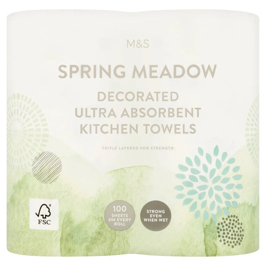 M&S Spring Meadow Ultra Absorbent Kitchen Towels 2 per pack
