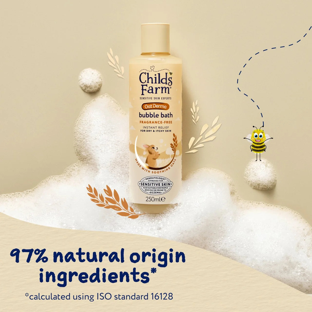 Childs Farm OatDerma Bubble Bath Fragrance-Free 250ml