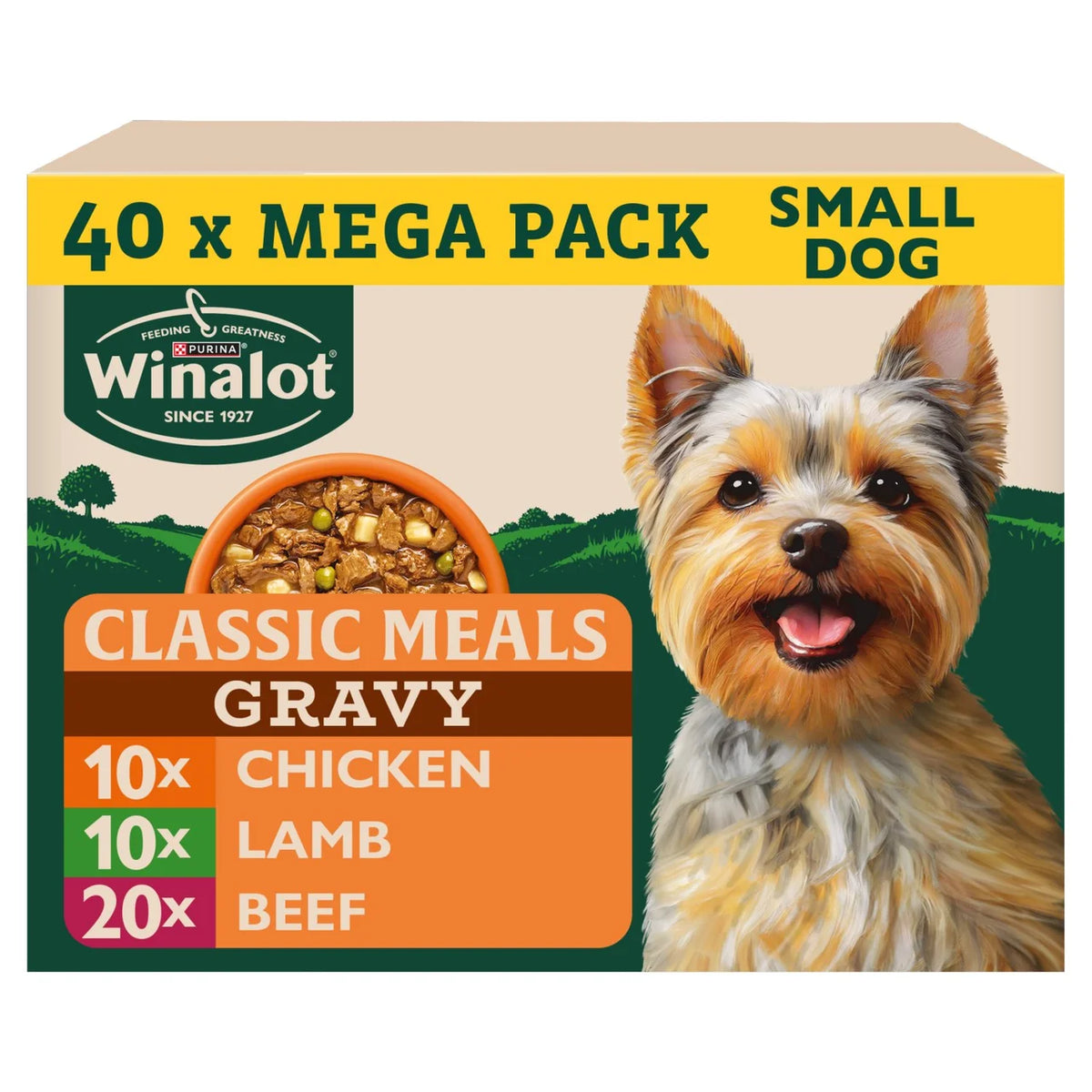 Winalot Meaty Chunks Small Dog Mixed in Gravy Wet Dog Food 40 x 85g