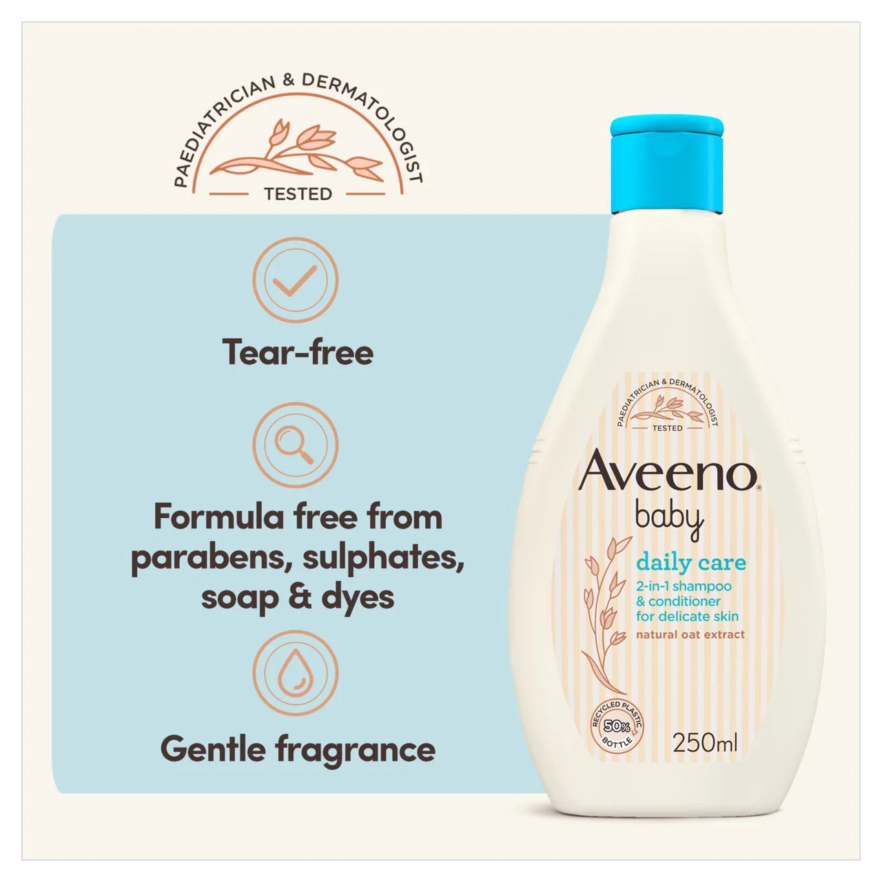 Aveeno Baby Daily Care 2-in-1 Shampoo & Conditioner 250ml