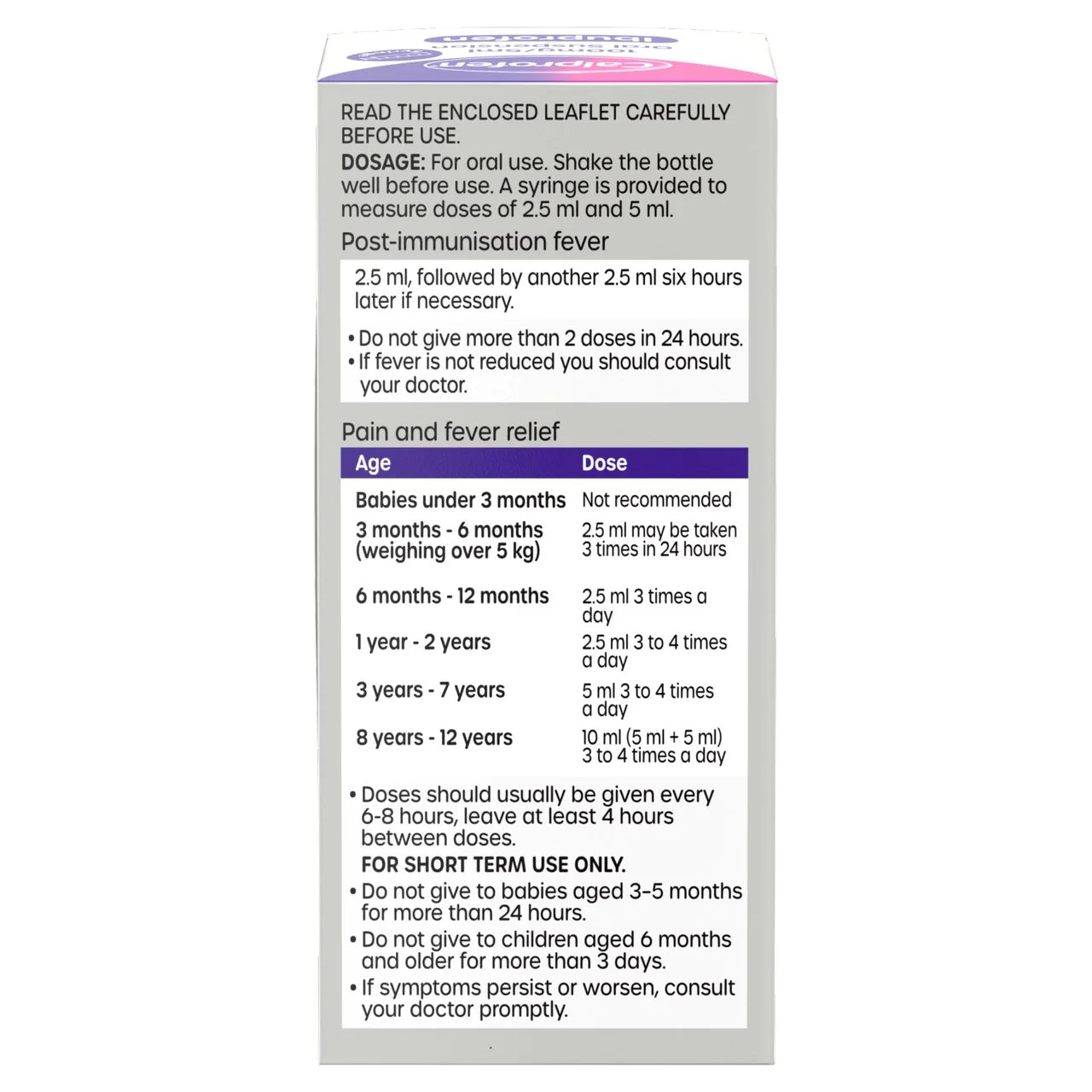 Calprofen Strawberry Ibuprofen Liquid, 3+mths ,  100ml