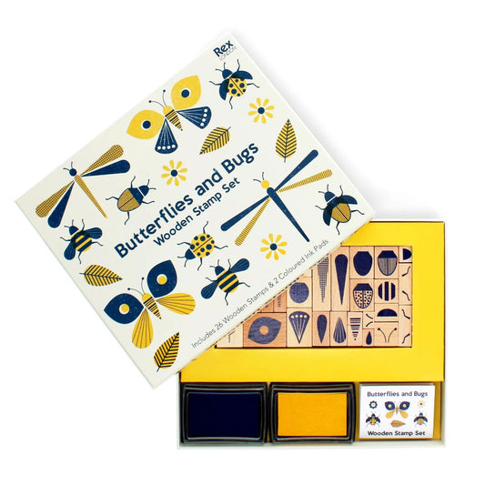 Rex London Wooden Butterflies and Bugs Stamp Set