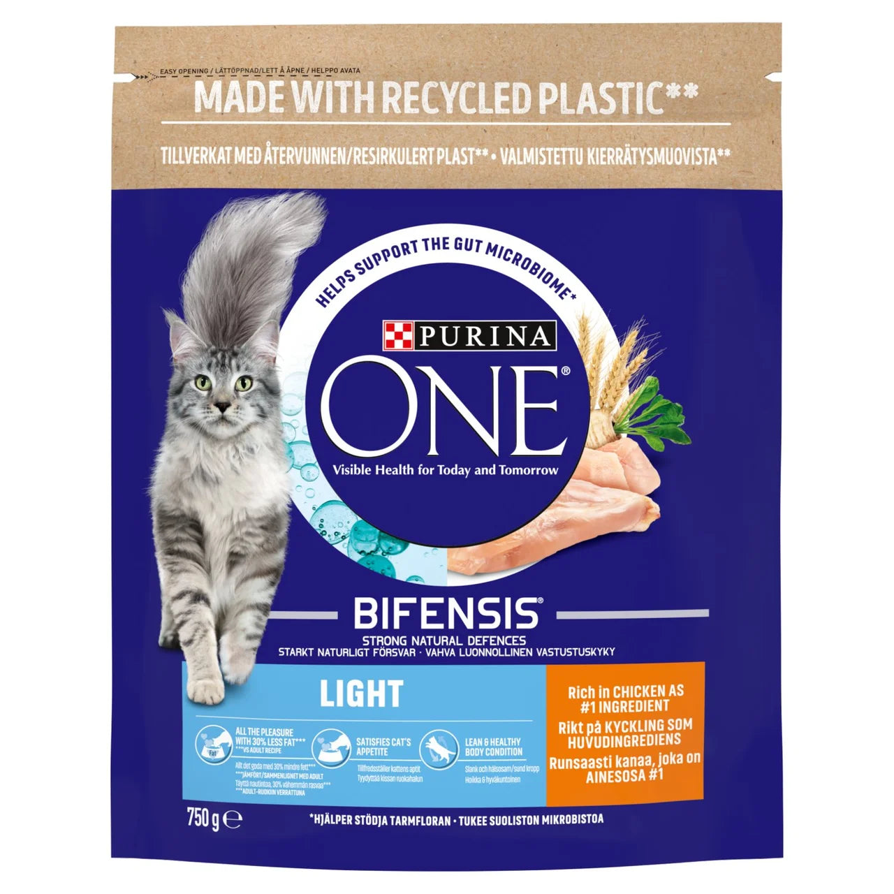 Purina One Light Chicken Dry Cat Food 750g