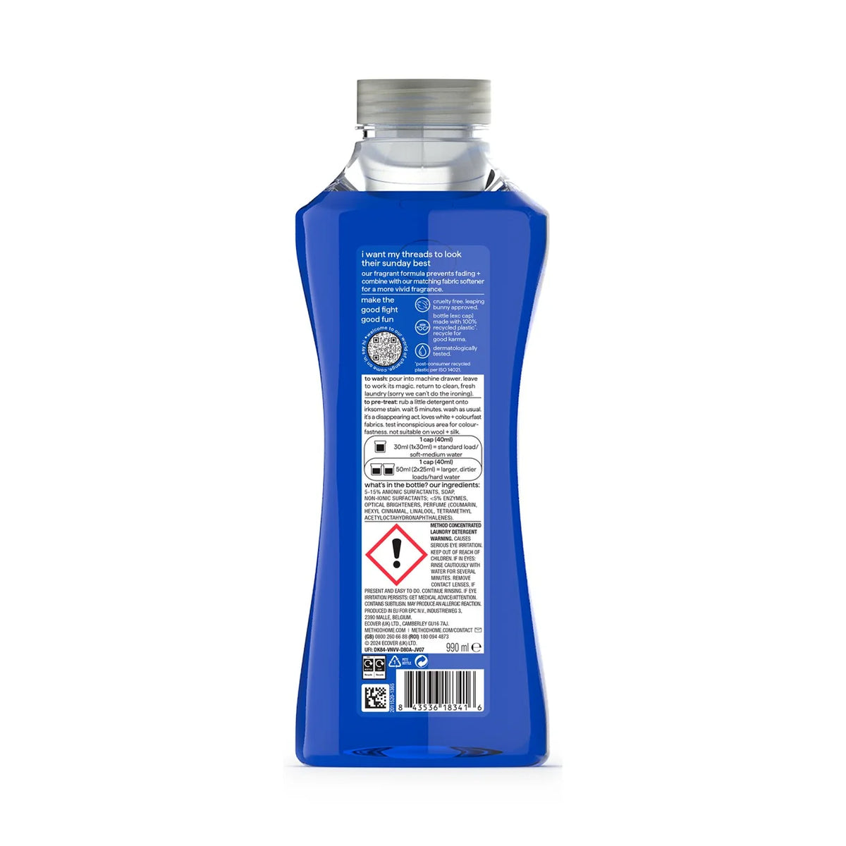 Method Concentrated Laundry Liquid Berry 990ml