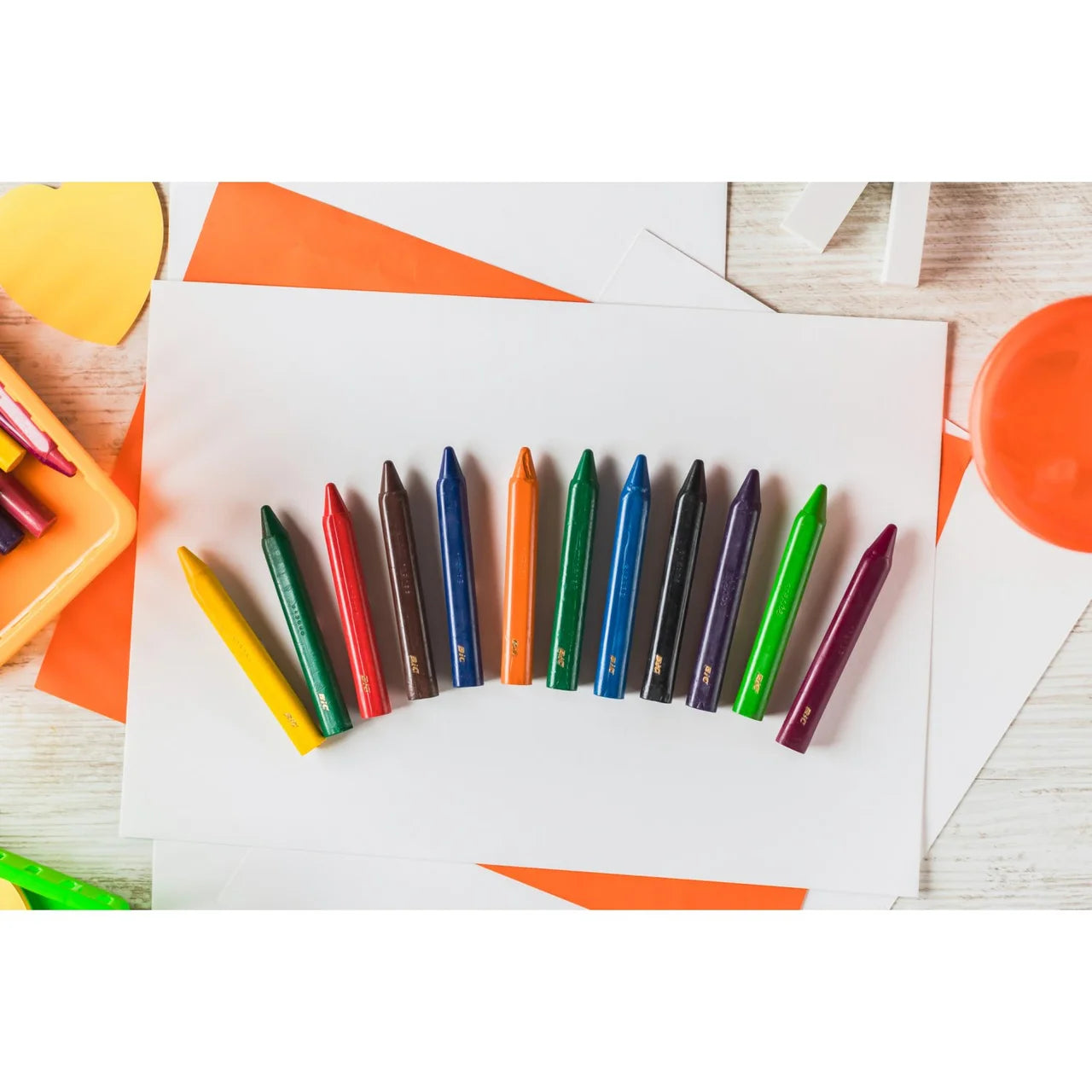 BIC Kids Jumbo Colouring Crayons Wallet of 12
