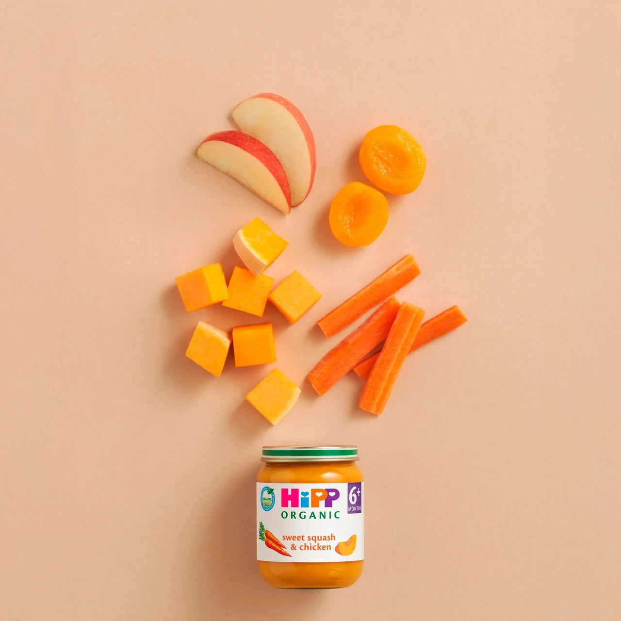 HiPP Organic Sweet Squash & Chicken Baby Food Jar 6+ Months 125g