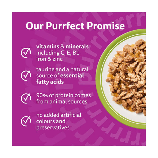 Whiskas 1+ Mixed Menu Adult Wet Cat Food Pouches in Jelly 12 x 85g