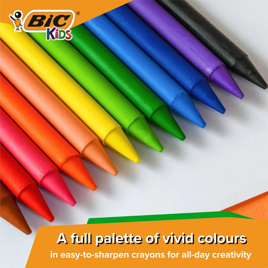 BIC Kids Plastidecor Crayons Wallet of 12