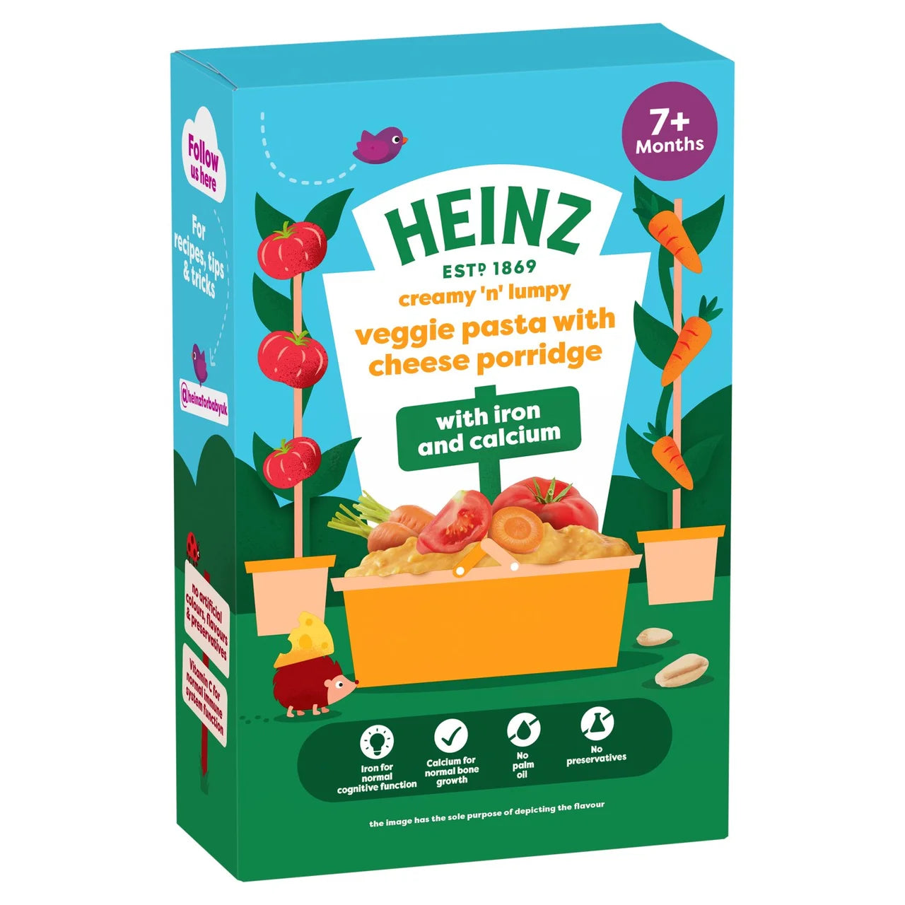 Heinz Veggie Pasta & Cheese Porridge Baby Food 7+ Months 200g
