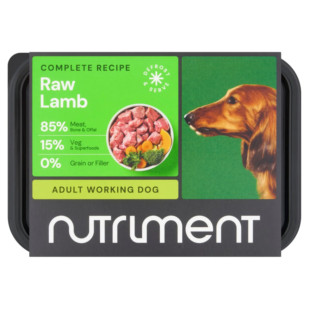 Nutriment Lamb Formula Raw Dog Food 500g